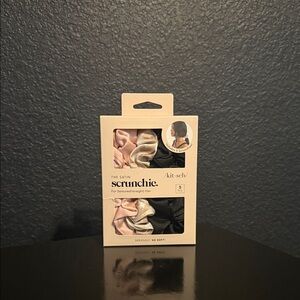 The Satin Scrunchie 5-Pack - Pink, Champagne & Black